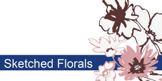 ‎ 

Seleção de 30 desenhos florais esboçados...